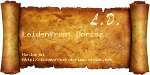 Leidenfrost Dorisz névjegykártya